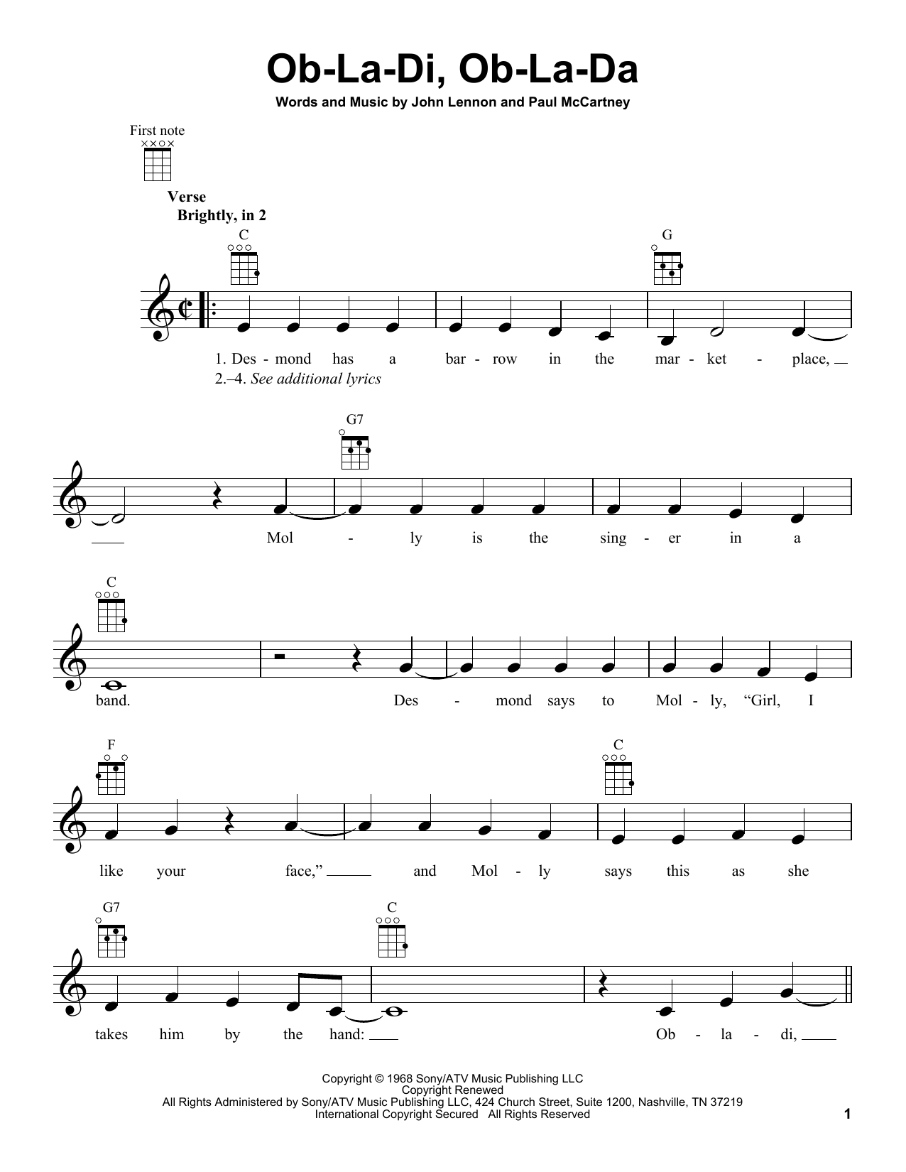 Product gallery: Page 1 of 1 Ob-La-Di, Ob-La-Da, The Beatles