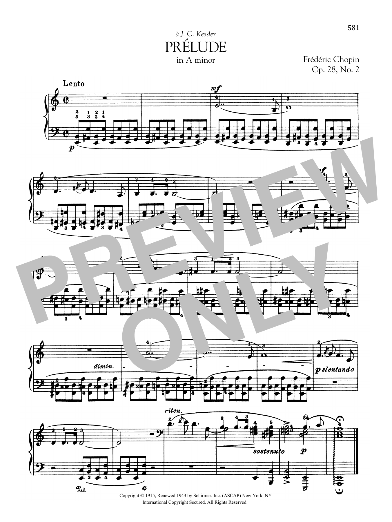Product gallery: Page 1 of 1 Prélude in A minor, Op. 28, No. 2, Frédéric Chopin
