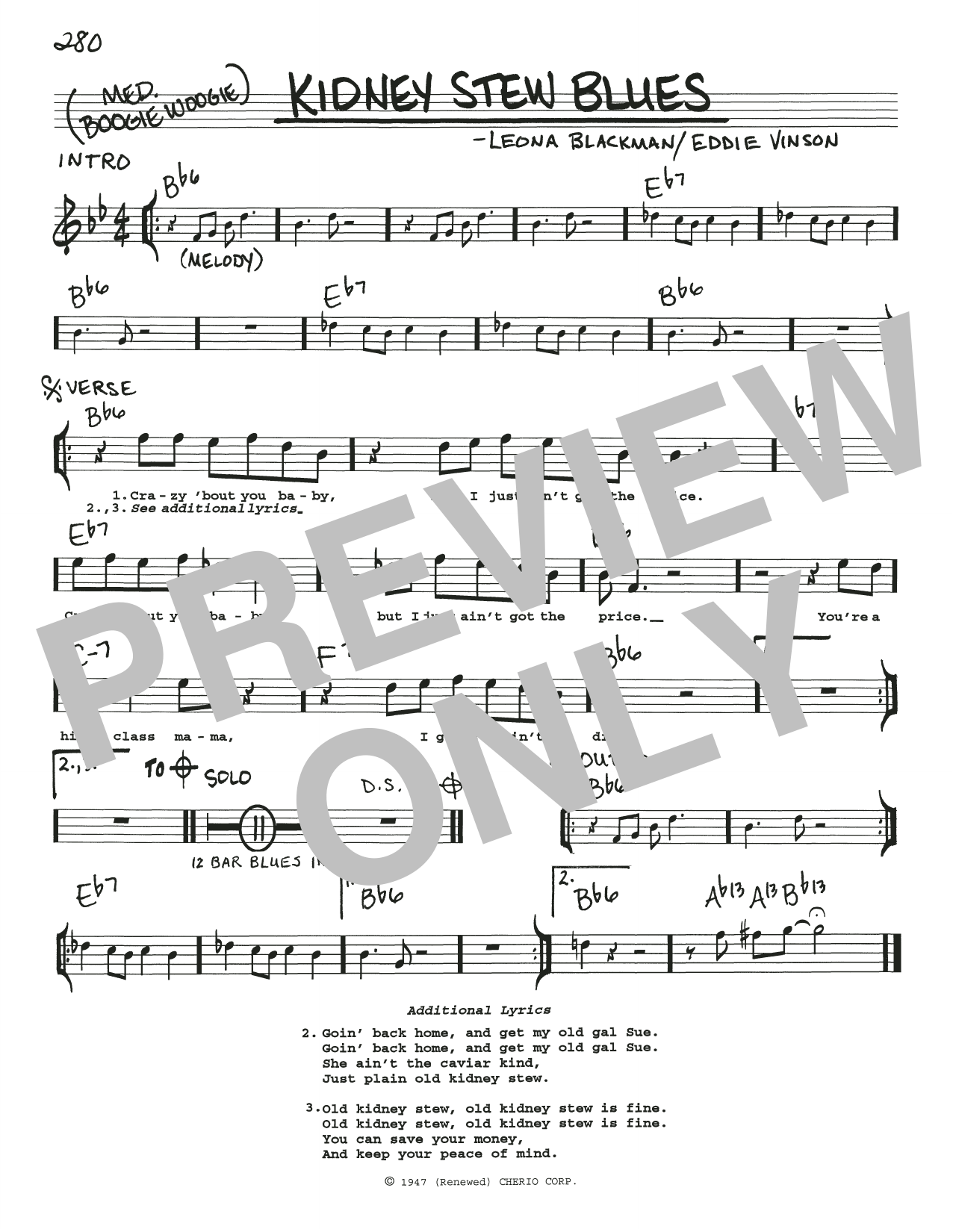 Produktbild zu: Kidney Stew Blues