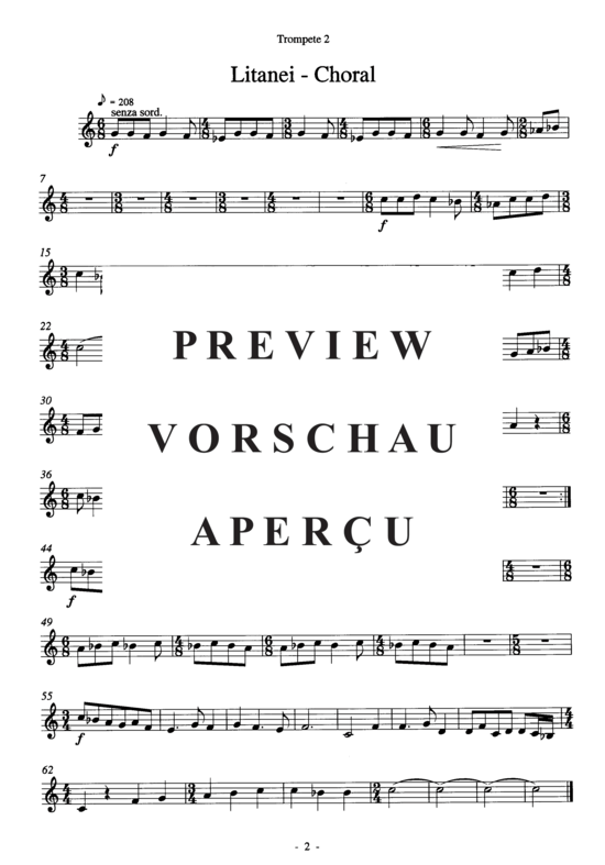 Produktgalerie: Seite 4 von 5 Concertino , , (Blechbläserquintett + Orgel) Trompete 2 in C