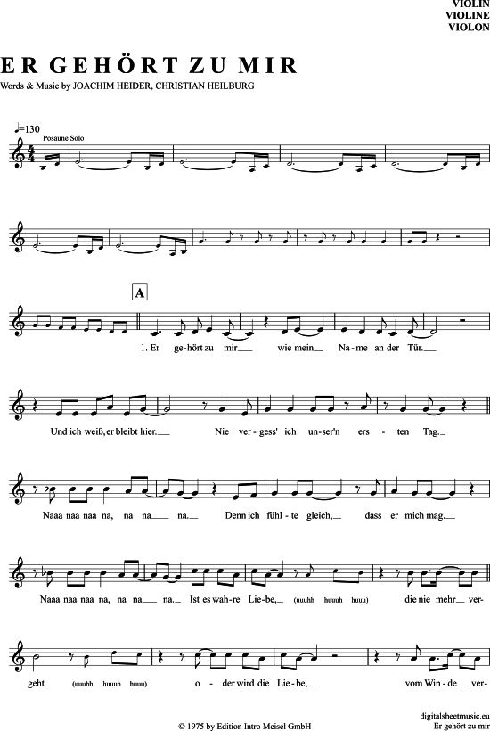 Product gallery: Page 1 of 4 Er Gehört Zu Mir , Rosenberg, Marianne, (violin)