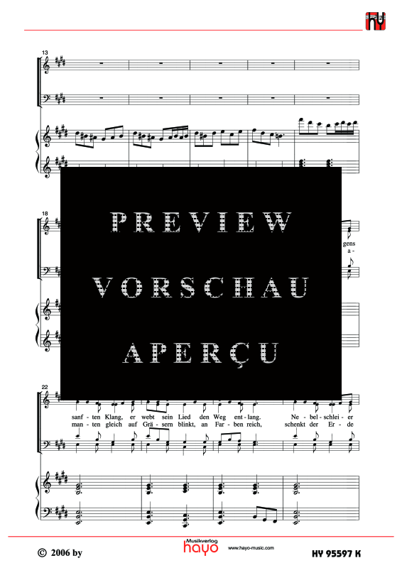 gallery: Wenn der Tag erwacht, , (Gemischter Chor - Klavierpartitur)