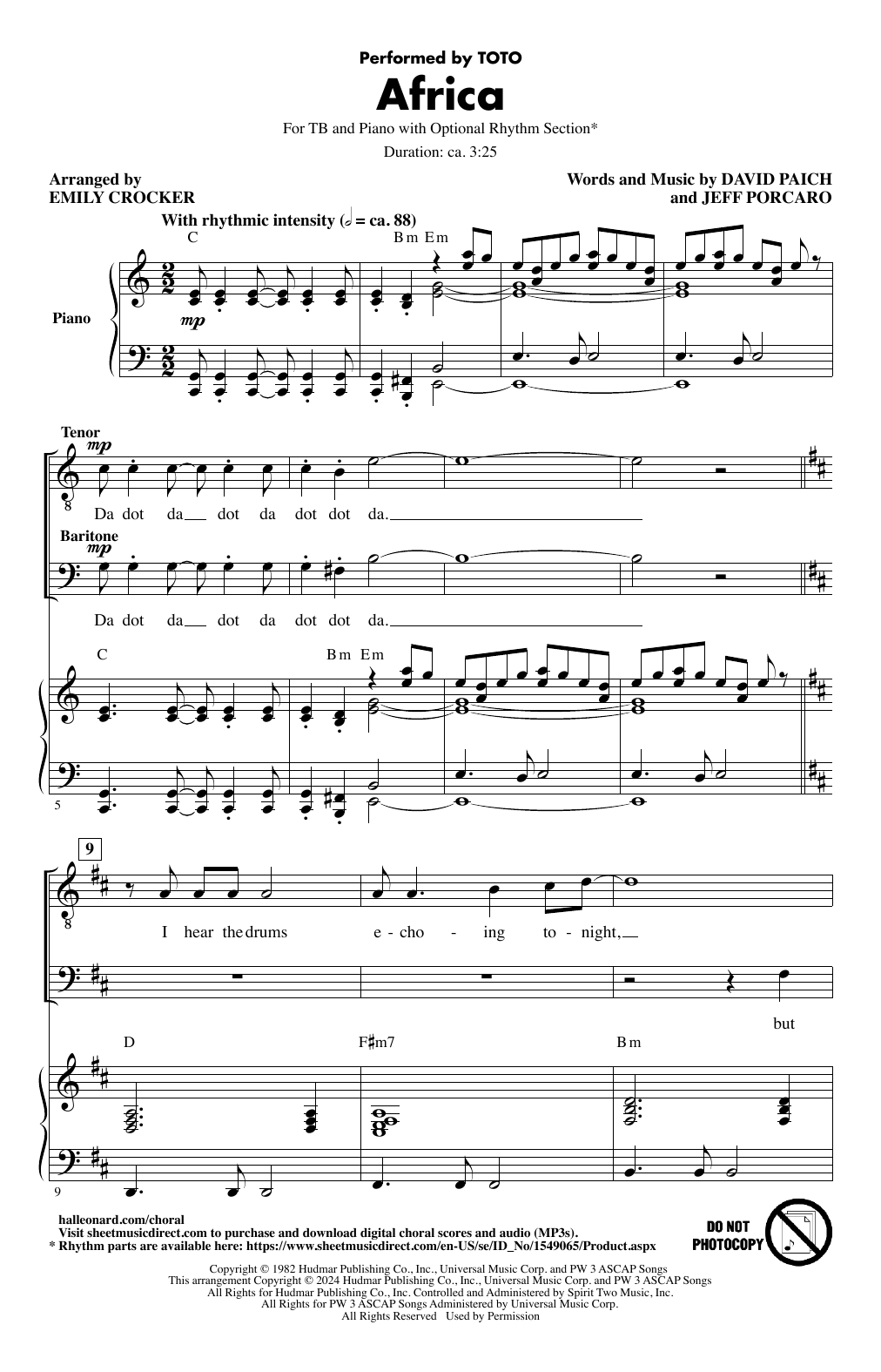 Produktbild zu: Africa (arr. Emily Crocker)