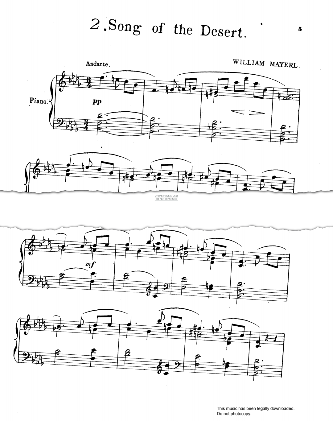 Product picture to: Song Of The Desert (from 'Egyptian Suite')