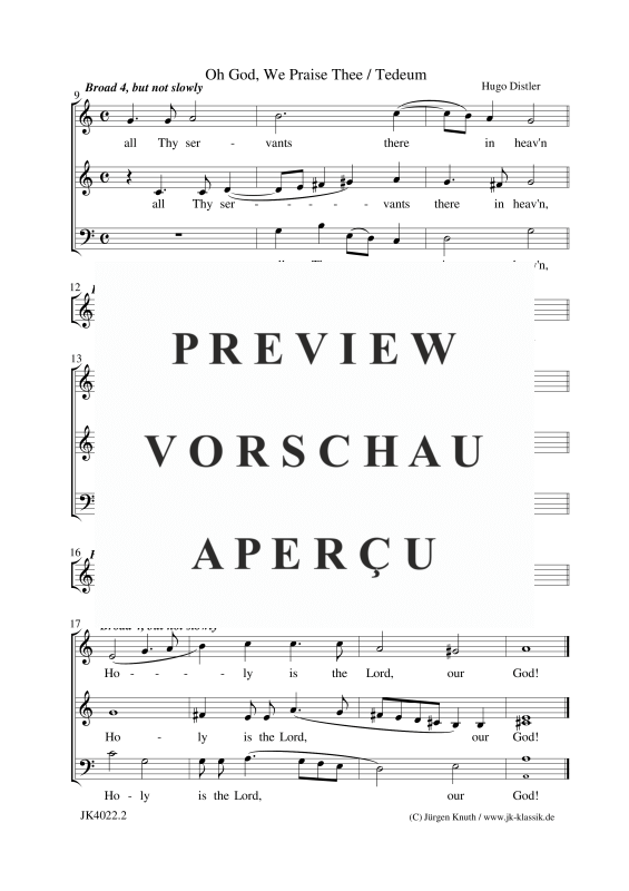 gallery: Oh God, We Praise Thee - Tedeum, , (Gemischter Chor)