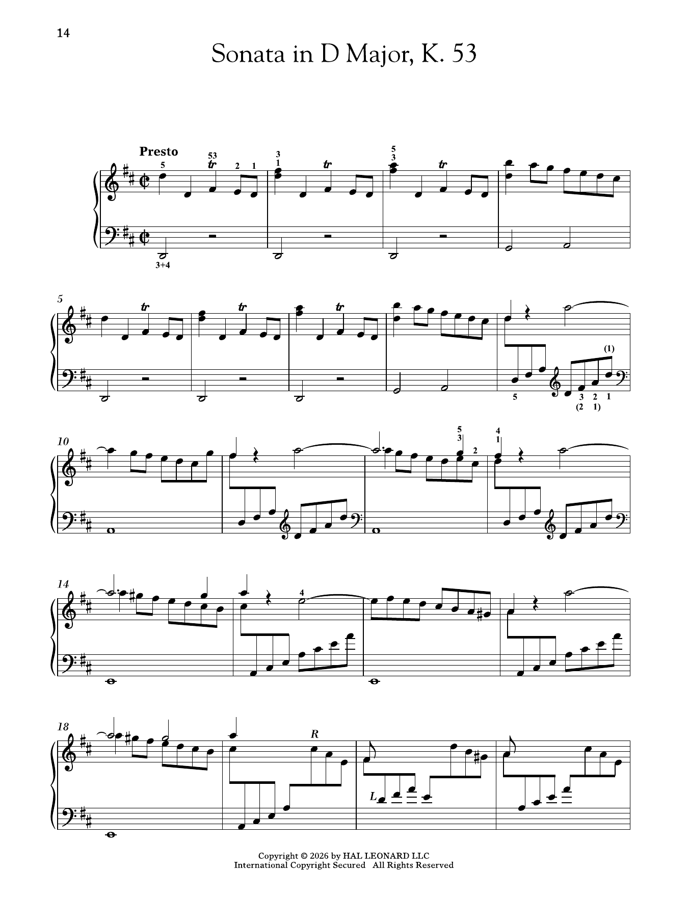 Produktgalerie: Seite 1 von 1 Sonata In D Major, K. 53, Domenico Scarlatti, Klavier