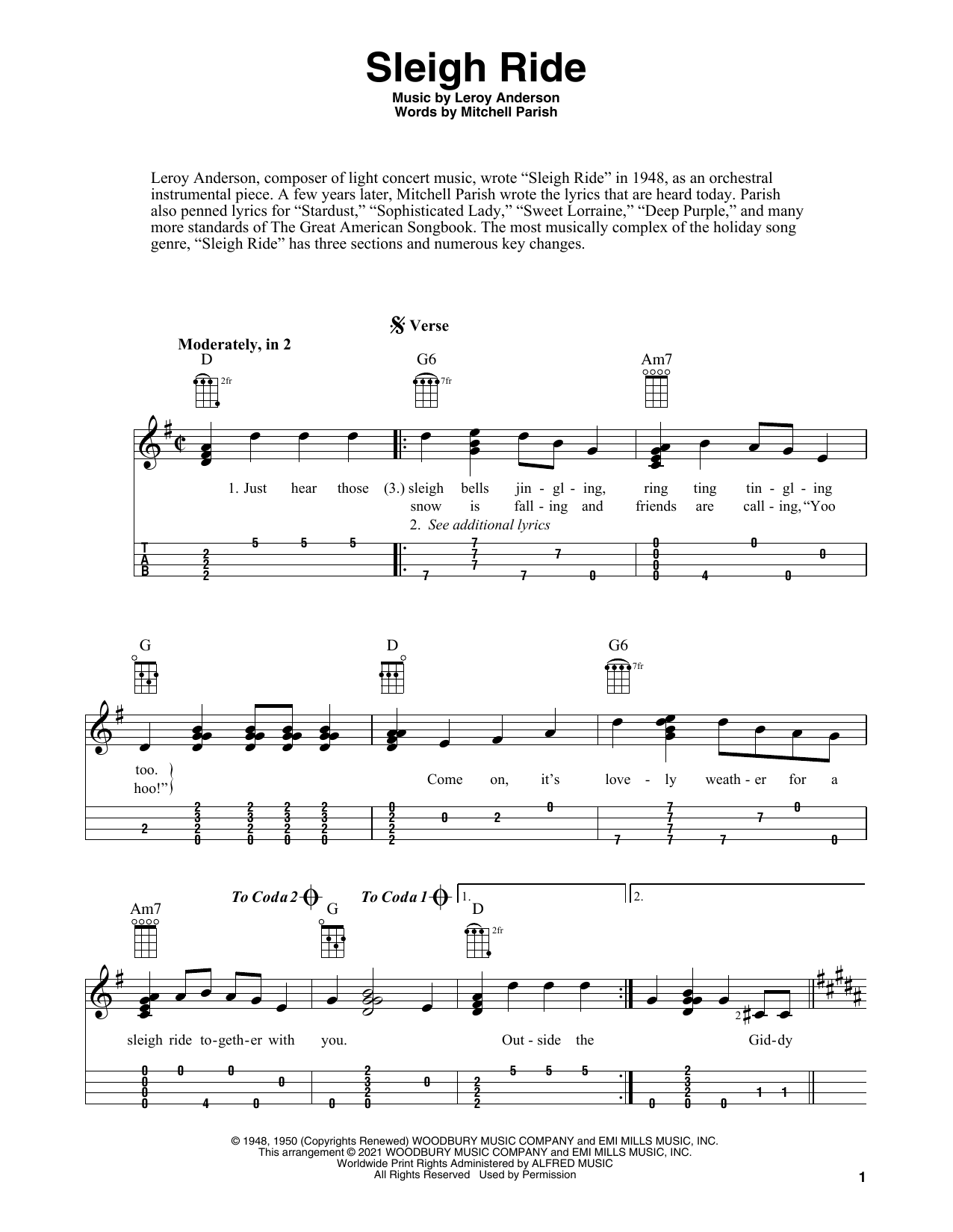 Product gallery: Page 1 of 1 Sleigh Ride (arr. Fred Sokolow), Leroy Anderson