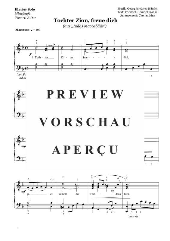 Produktbild zu: Tochter Zion, freue dichGeorg Friedrich Händel