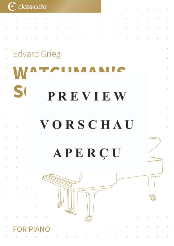 Product gallery: Page 2 of 6 Watchman´s Song - No. 3 from Lyric Pieces, Book 1, op. 12, , Piano Solo
