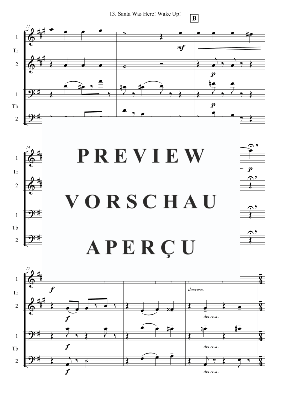 Produktgalerie: Seite 3 von 10 Santa Was Here! Wake Up!, , Blechbläser Quartett