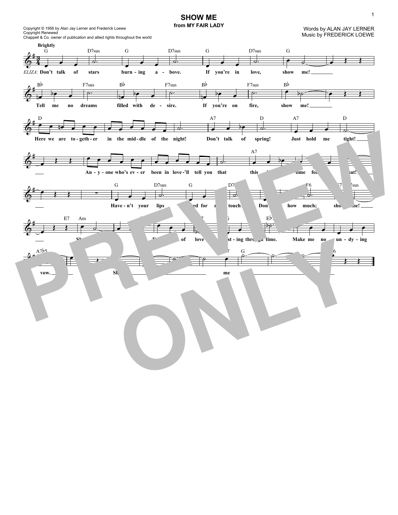 Produktbild zu: Show Me (from My Fair Lady)