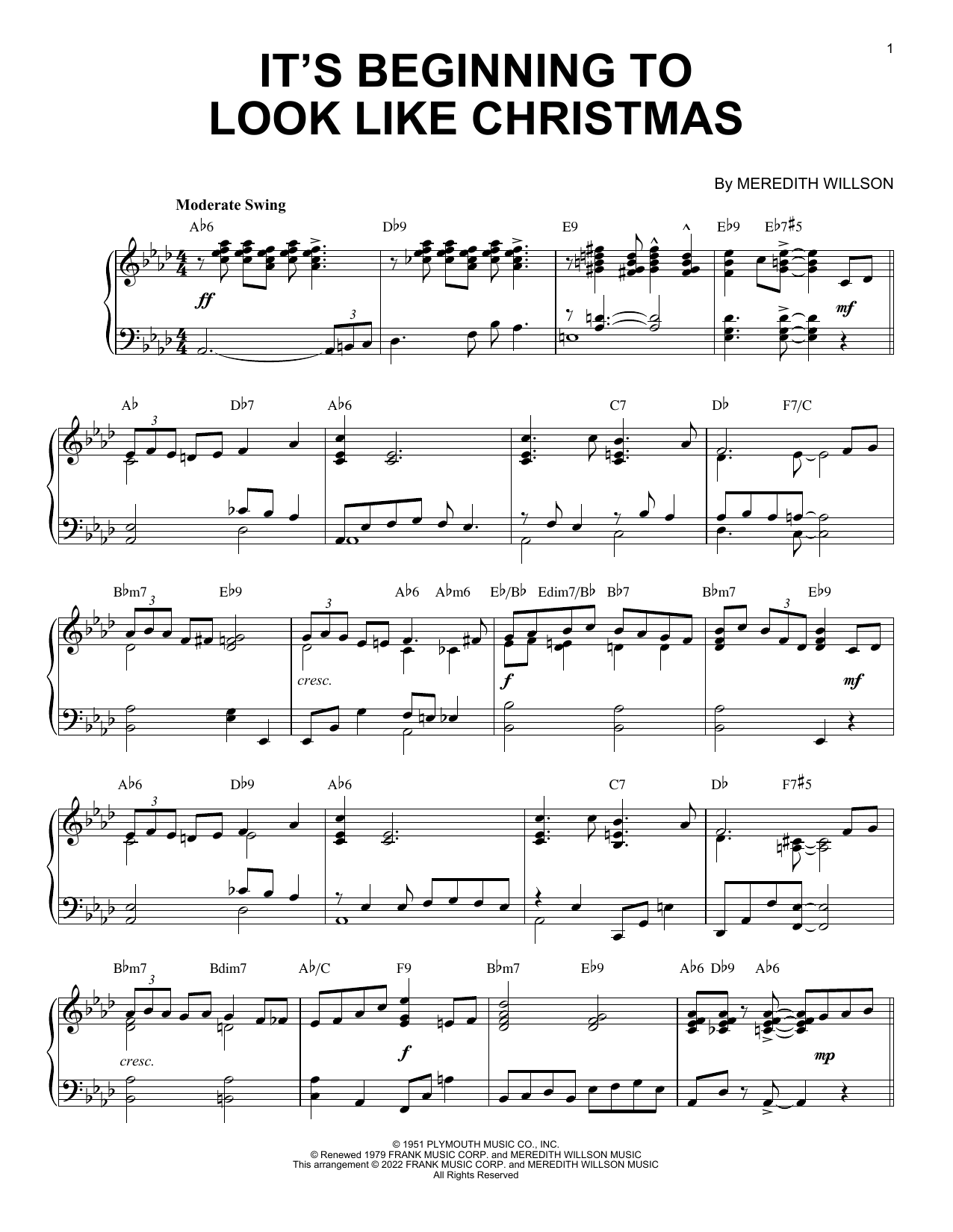 Product picture to: It's Beginning To Look Like Christmas [Jazz version] (arr. Brent Edstrom)