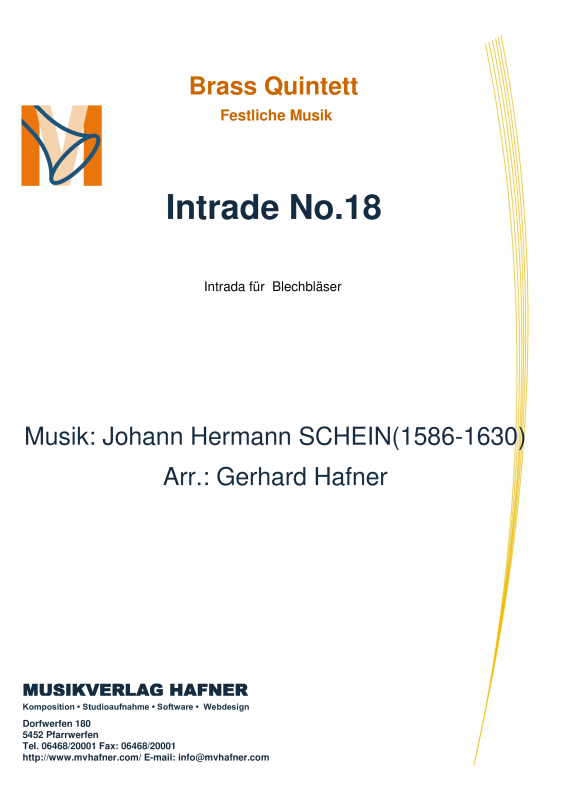 Produktbild zu: Intrade No.18Johann Hermann Schein