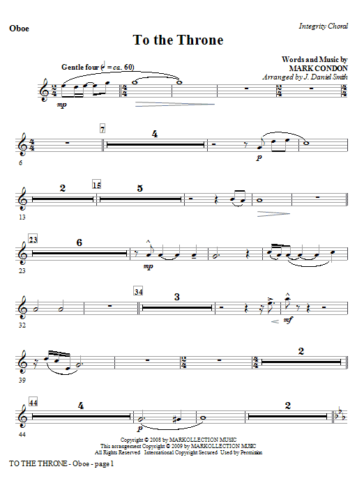 Produktgalerie: Seite 1 von 1 To The Throne - Oboe, J. Daniel Smith, Chor
