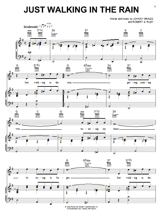 Produktgalerie: Seite 1 von 1 Just Walking In The Rain, Johnnie Ray, Gesang, Gitarre, Klavier