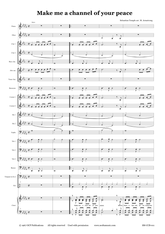 Produktgalerie: Seite 1 von 11 Make me a channel of your peace, , Gemischter Chor und Concert Band
