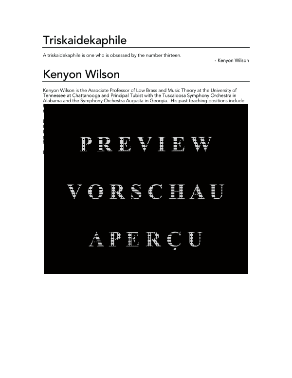 Product gallery: Page 4 of 11 Triskaidekaphile, , (Tuba Quartett EETT)