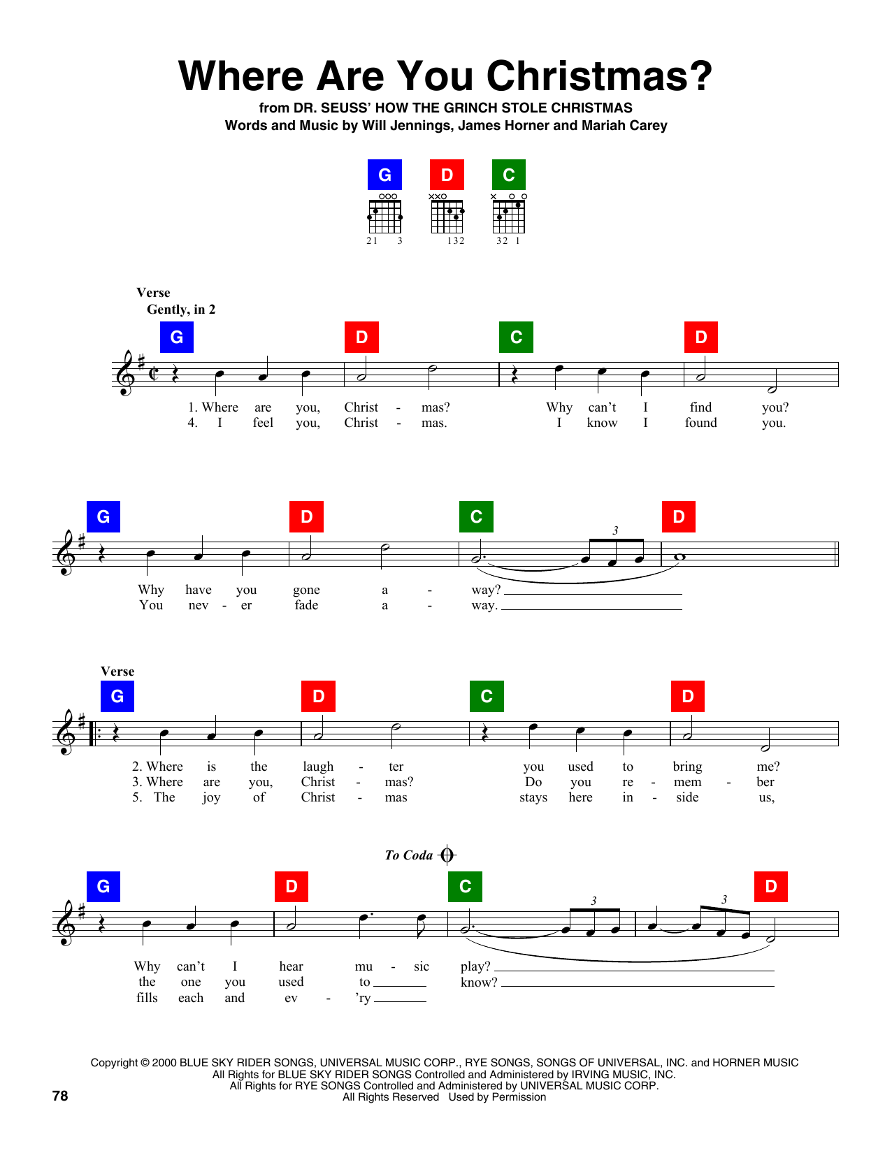 Produktbild zu: Where Are You Christmas? (from How The Grinch Stole Christmas)
