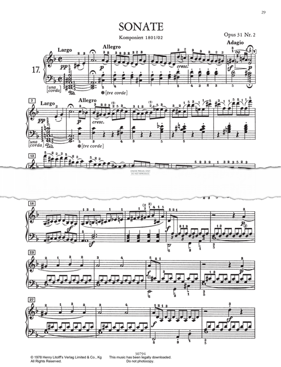 Produktbild zu: Piano Sonata No. 17 In D Minor Op.31, No.2 (Tempest)