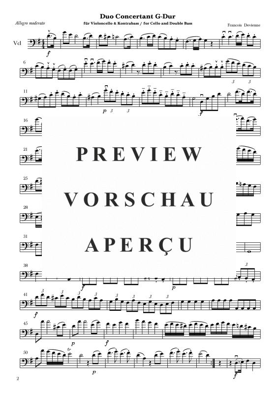 Produktgalerie: Seite 7 von 9 Duo Concertant G-Dur, , Cello und Kontrabass