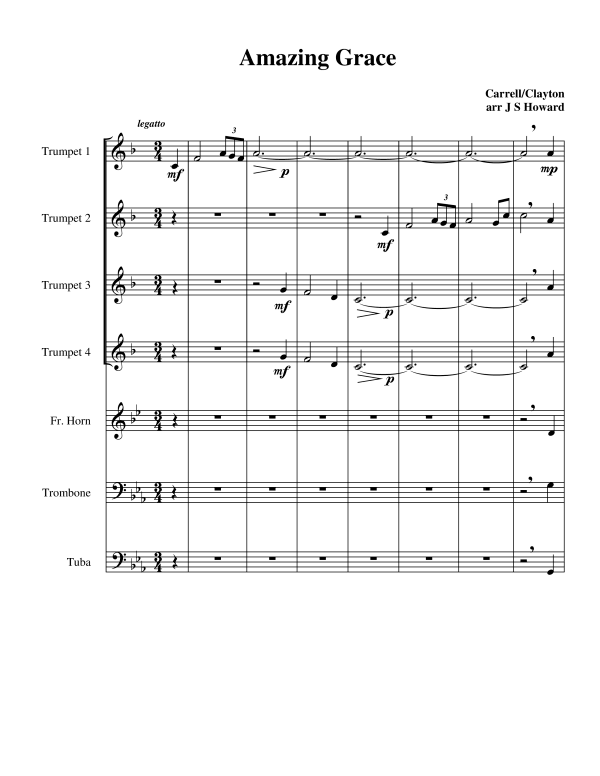 Produktgalerie: Seite 1 von 11 Amazing Grace, , Blechbläserensemble