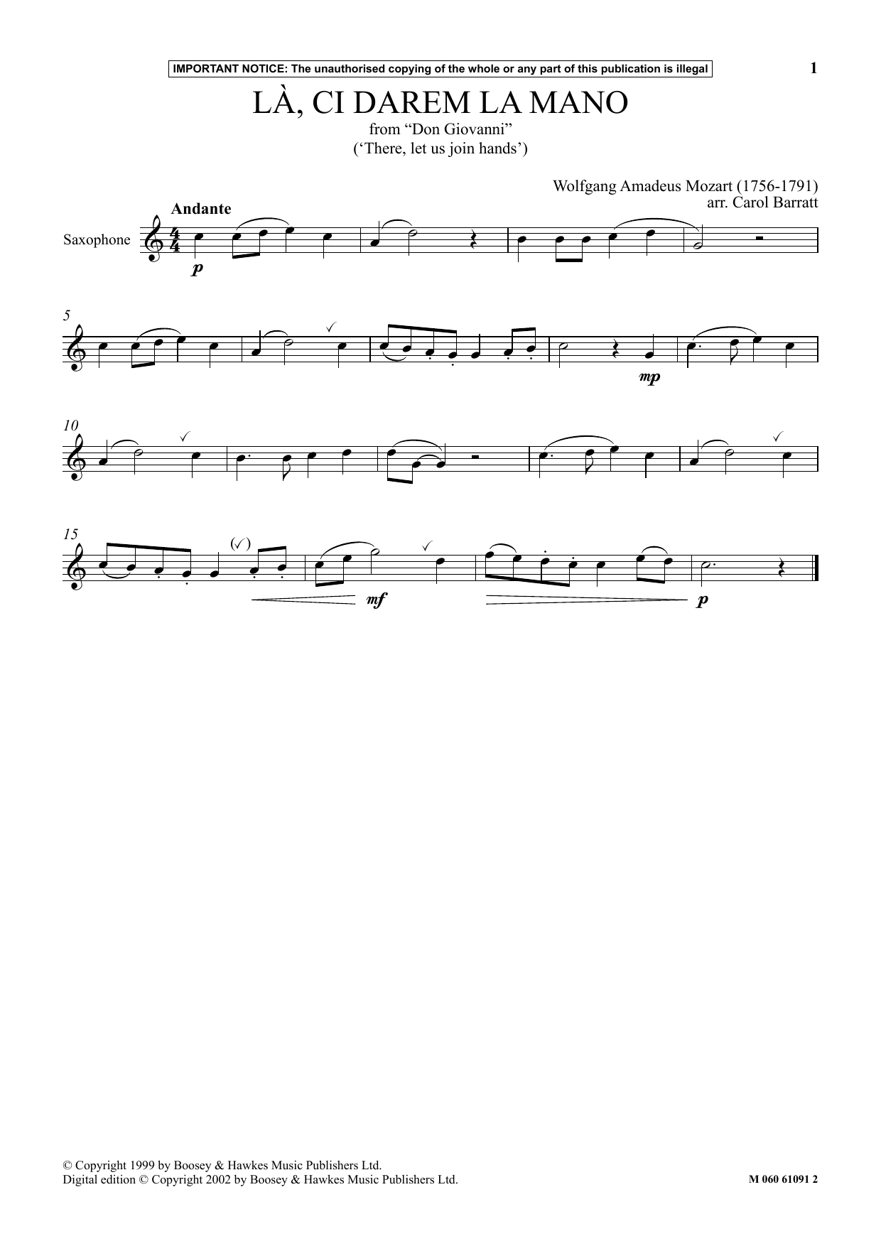 Produktbild zu: La, Ci Darem La Mano (from Don Giovanni)