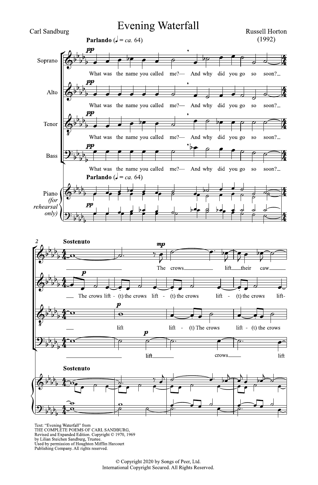 Produktgalerie: Seite 1 von 1 Evening Waterfall, Russell Horton, Chor
