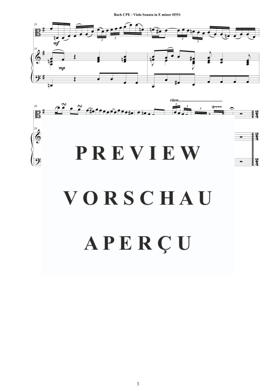 Product gallery: Page 4 of 11 Viola Sonata in E-Moll H551, , Viola and Piano/Harpsichord