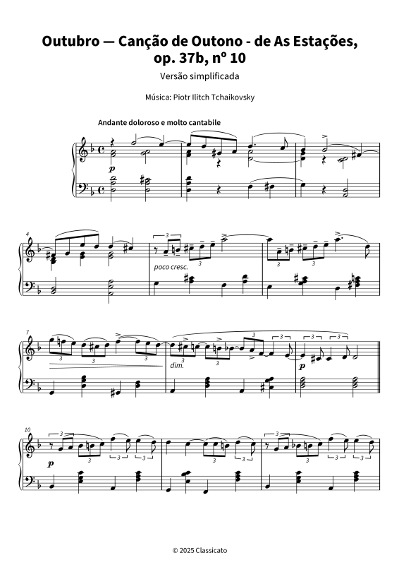 gallery: Outubro - Versão simplificada, , (Klavier Solo)