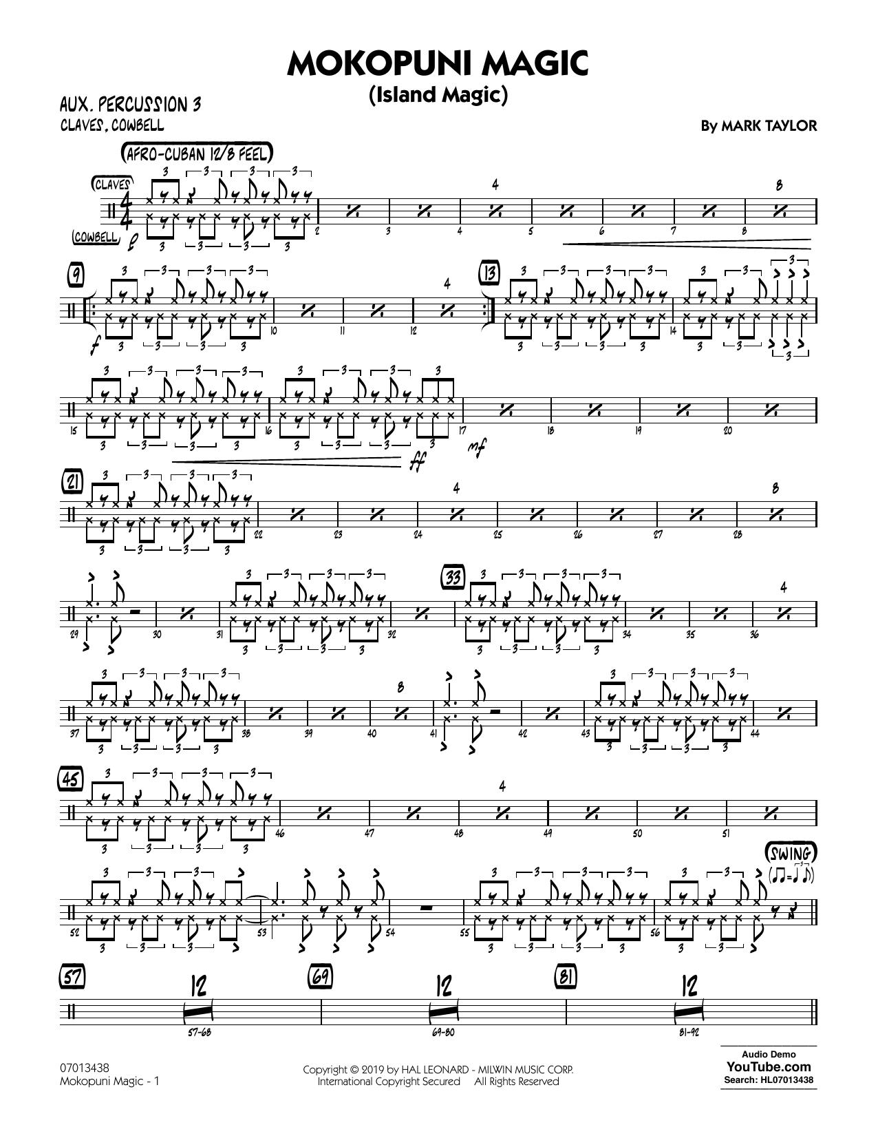 Produktgalerie: Seite 1 von 1 Mokopuni Magic (Island Magic) - Aux. Percussion 3, Mark Taylor