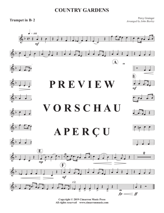 Produktgalerie: Seite 8 von 11 Country Gardens , , (Blechbläser Quintett)