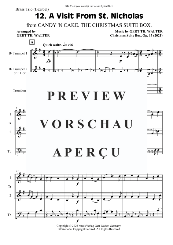 Produktgalerie: Seite 2 von 9 A Visit From St. Nicholas, , Blechbläser Trio