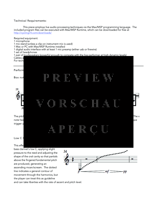 Product gallery: Page 6 of 11 Shovelhead, , (bass clarinet and electronics)