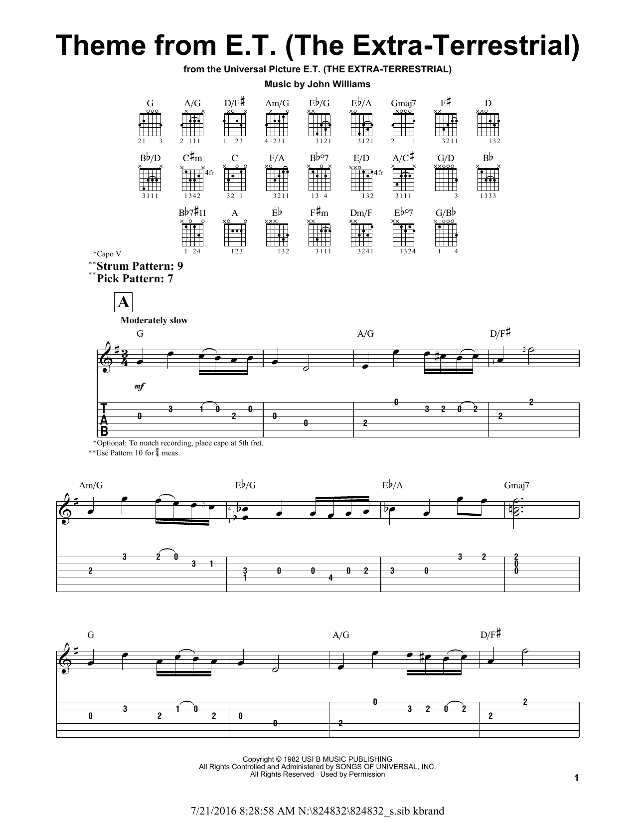 Product gallery: Page 1 of 1 Theme from E.T. (The Extra-Terrestrial), John Williams