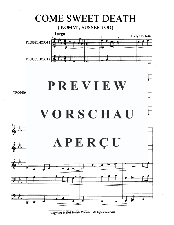 Product gallery: Page 3 of 11 Come Sweet Death, , Brass Quintet