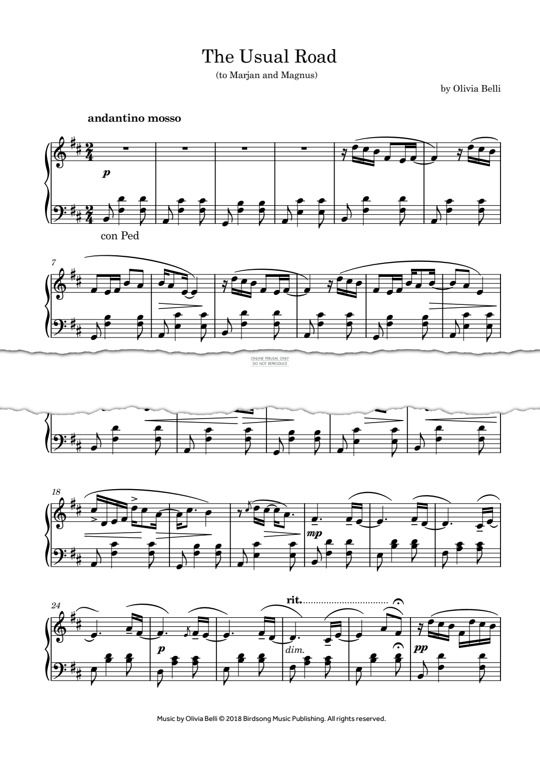 gallery: The Usual Road, Olivia Belli, Klavier