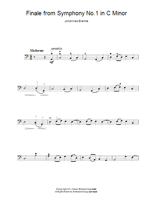Produktgalerie: Seite 1 von 1 Finale From Symphony No.1 In C Minor, Johannes Brahms, Gesang, Gitarre, Klavier