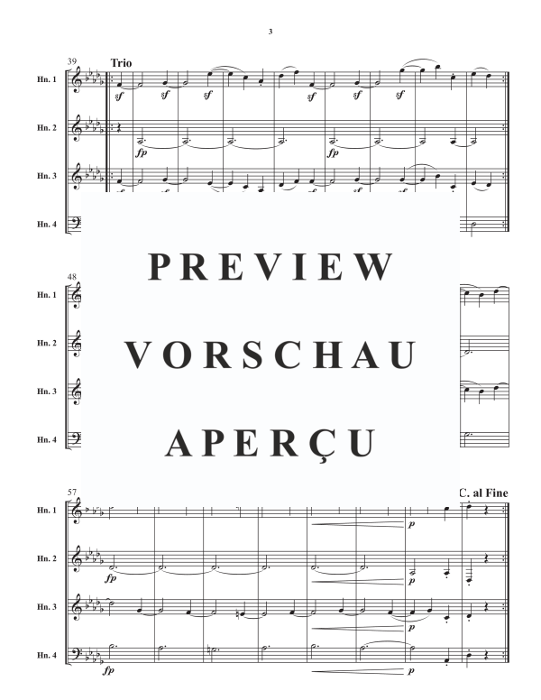 Product gallery: Page 5 of 9 Minuet and Trio from Moonlight Sonata, Op. 27 No. 2, , Horn Quartet
