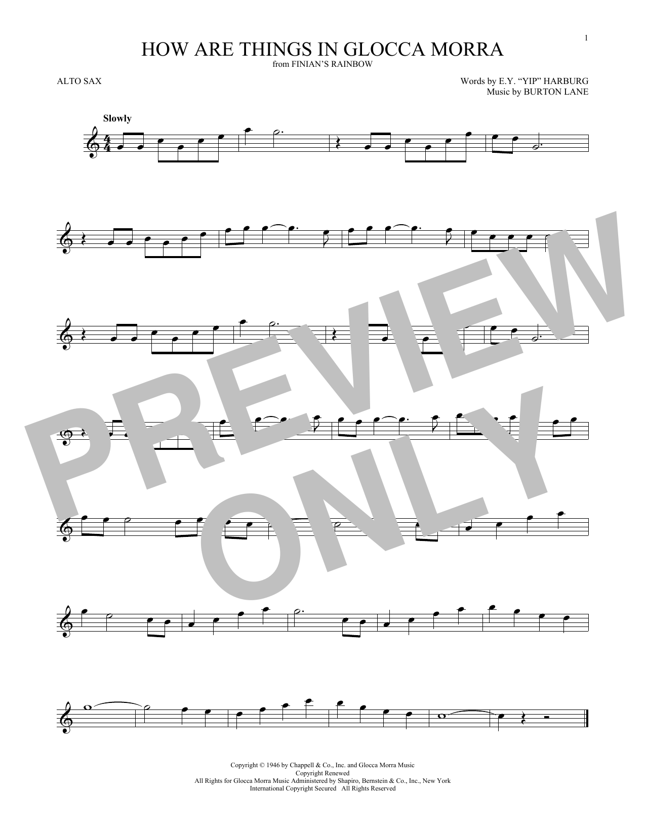 Product gallery: Page 1 of 1 How Are Things In Glocca Morra, Burton Lane