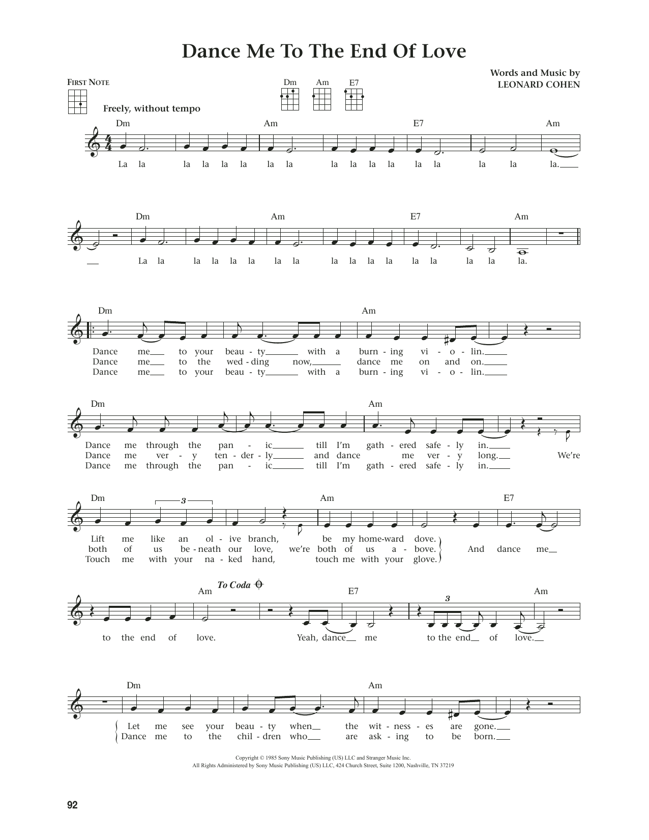 Produktgalerie: Seite 1 von 1 Dance Me To The End Of Love (from The Daily Ukulele) (arr. Jim Beloff), Madeleine Peyroux, Ukulele