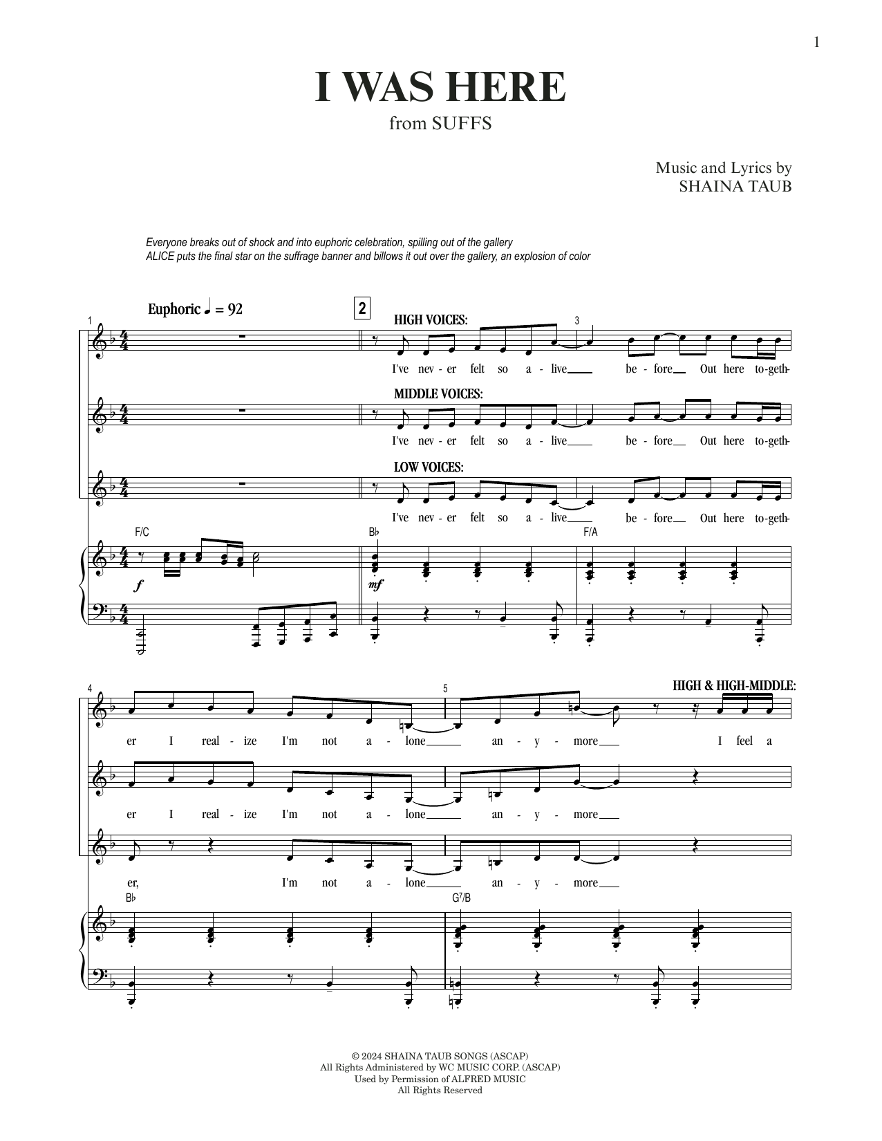 Produktgalerie: Seite 1 von 1 I Was Here (from Suffs), Shaina Taub, Gesang, Klavier