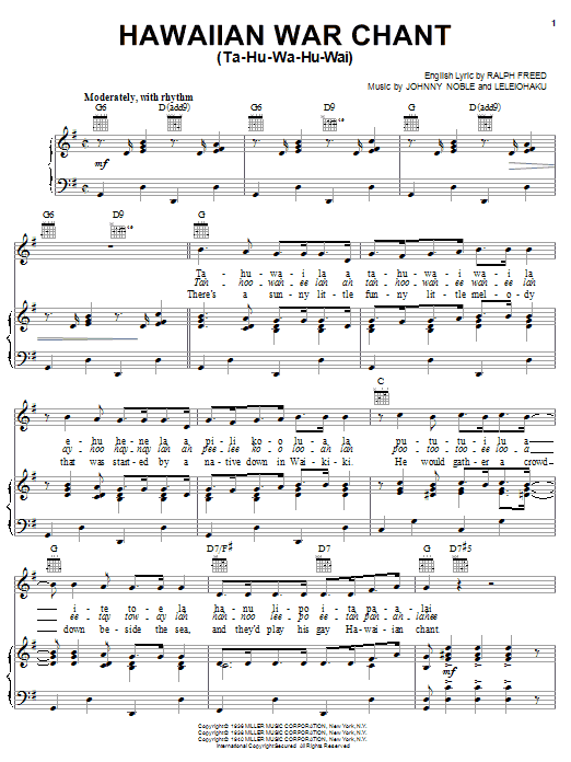 Produktbild zu: Hawaiian War Chant