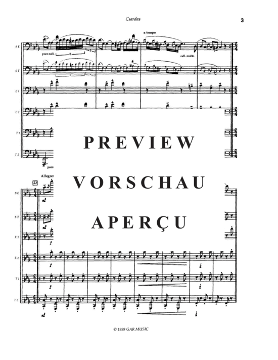 Produktgalerie: Seite 5 von 21 Csardas , , (Tuba Quatett + Euphonium Solo + Tuba Solo)