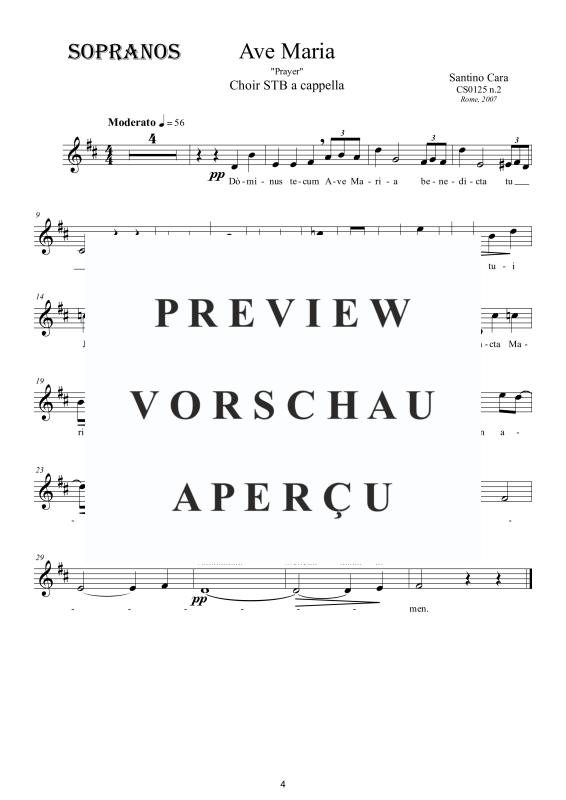 Produktgalerie: Seite 5 von 7 Ave Maria - Gebet, , Gemischter Chor 3-stimmig STB a capella