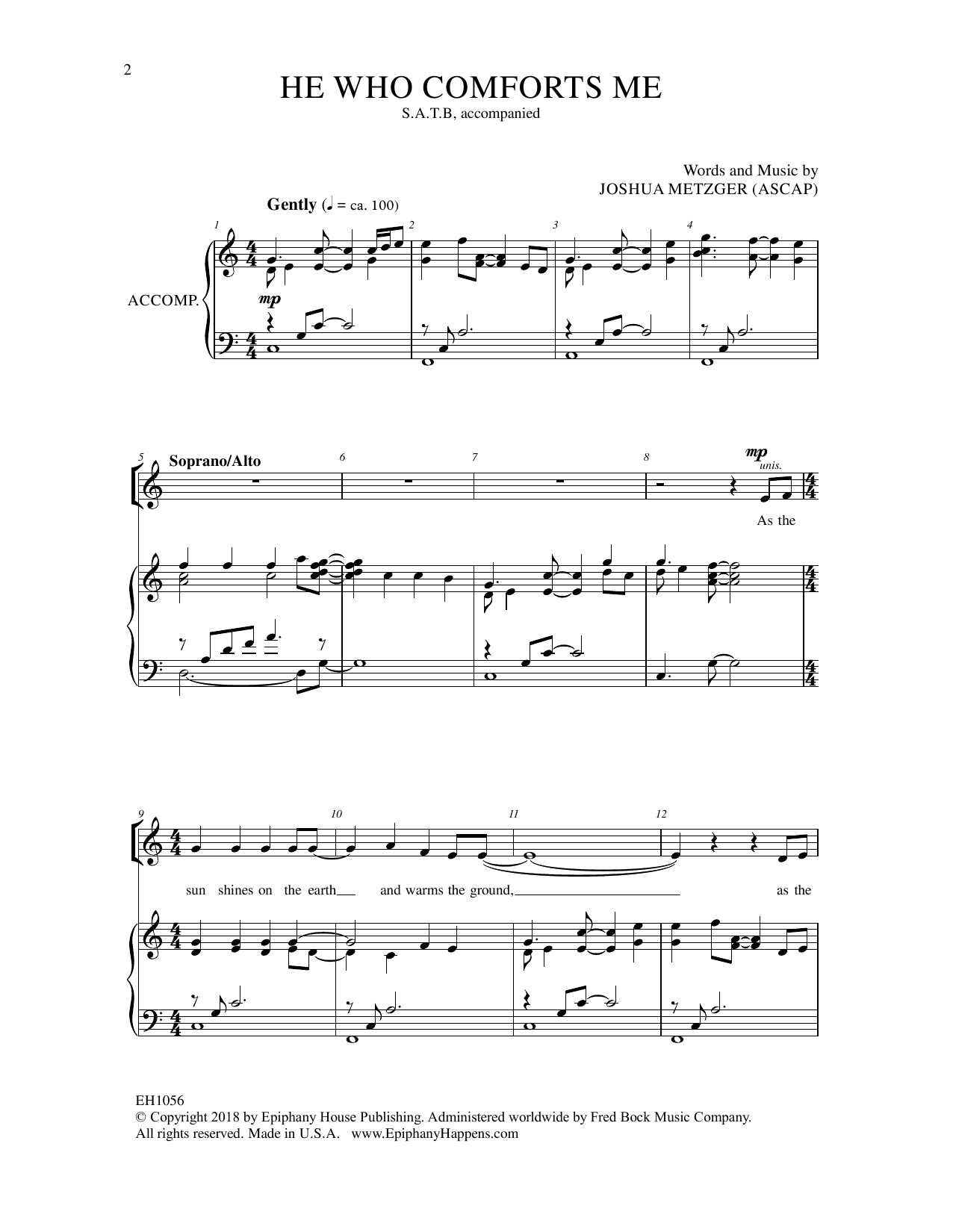 Product gallery: Page 1 of 1 He Who Comforts Me, Joshua Metzger