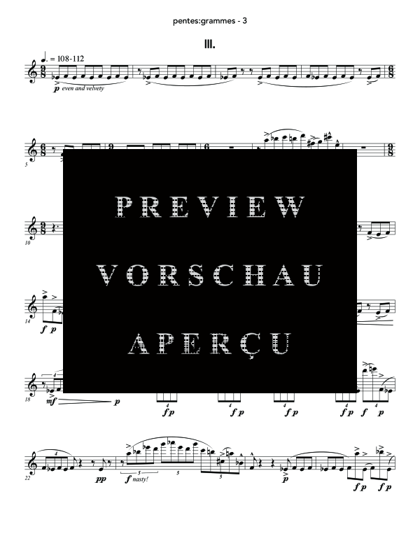 Produktgalerie: Seite 8 von 11 pentes:grammes, , (Piccolo Flöte Solo)