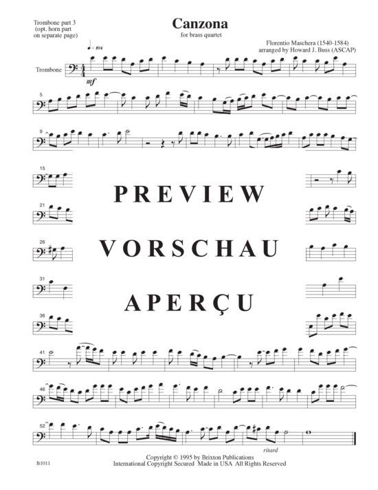 Produktgalerie: Seite 11 von 12 Canzona , , (Blechbläserquartett T T H/P P)