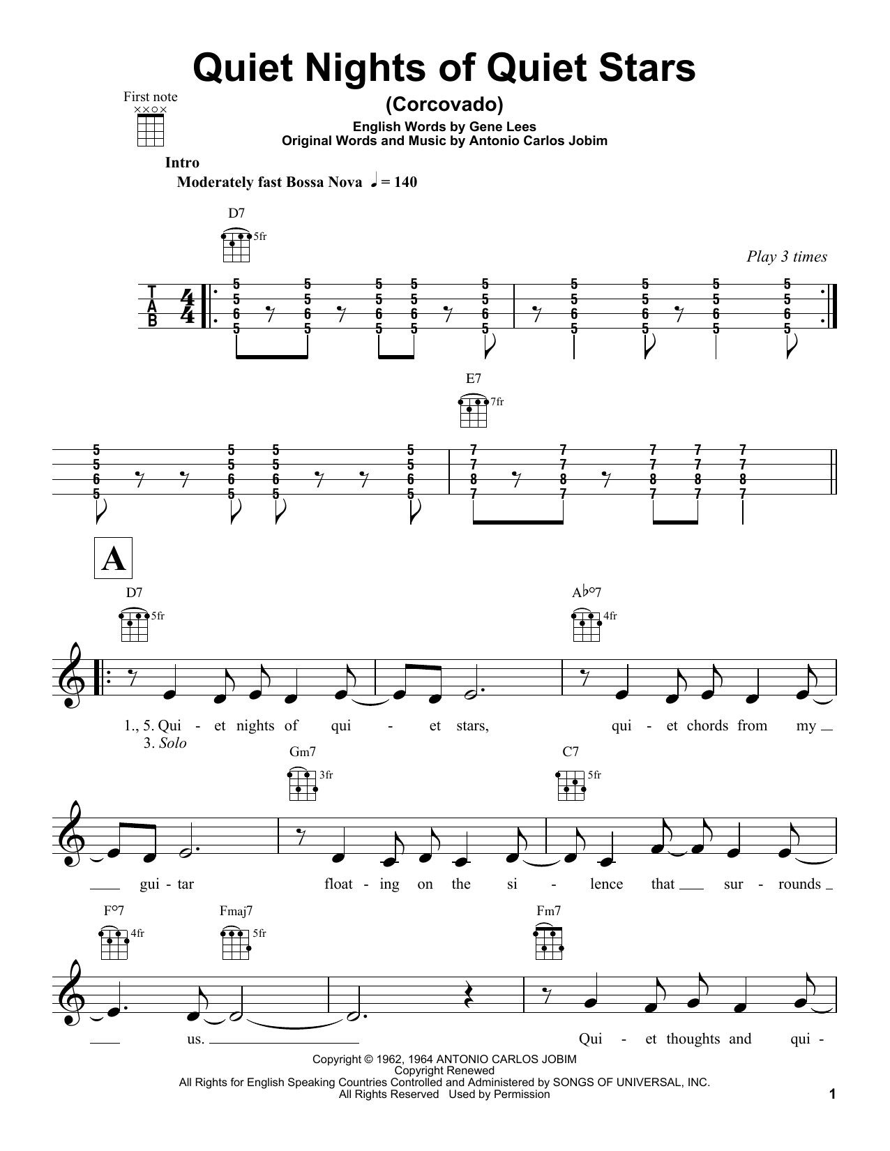 Product gallery: Page 1 of 1 Quiet Nights Of Quiet Stars (Corcovado), Antonio Carlos Jobim