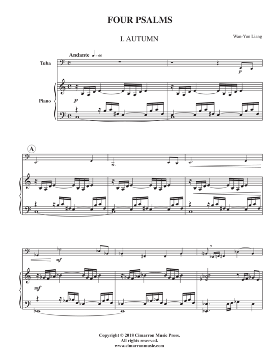 Product picture to: Four Psalms Wan-Yun Liang