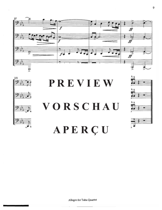 Product gallery: Page 11 of 19 Allegro , , (Tuba Quartet ETTT or TTTT)